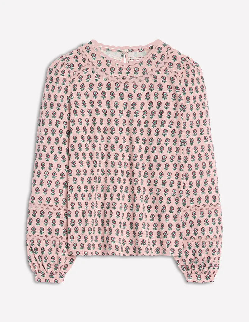 T-shirts & Tops | Oberteile | Boden Daisy Langärmeliges Oberteil-Milchshake, Kamelienstempel Milchshake,Kamelienstempel