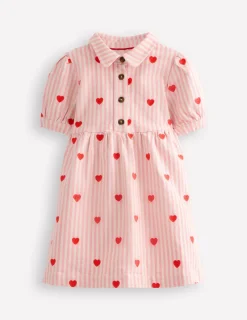 Kleider | Boden Denim-Hemdblusenkleid-Vanille/Kaugummi Herzen Vanille/KaugummiHerzen