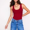 Oberteile | T-shirts & Tops | Boden Doppellagiges Top mit tiefem U-Ausschnitt-Rot Lakritz RotLakritz