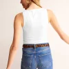Oberteile | T-shirts & Tops | Boden Doppellagiges Top mit tiefem U-Ausschnitt- Weiß