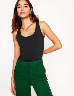 Oberteile | T-shirts & Tops | Boden Doppellagiges Top mit tiefem U-Ausschnitt- Schwarz