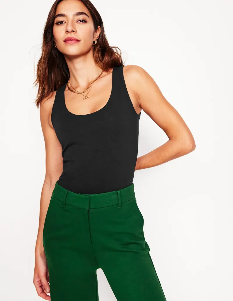 Oberteile | T-shirts & Tops | Boden Doppellagiges Top mit tiefem U-Ausschnitt- Schwarz