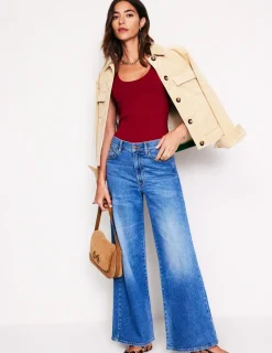 Oberteile | T-shirts & Tops | Boden Doppellagiges Top mit tiefem U-Ausschnitt-Rot Lakritz RotLakritz