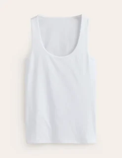 Oberteile | T-shirts & Tops | Boden Doppellagiges Top mit tiefem U-Ausschnitt- Weiß