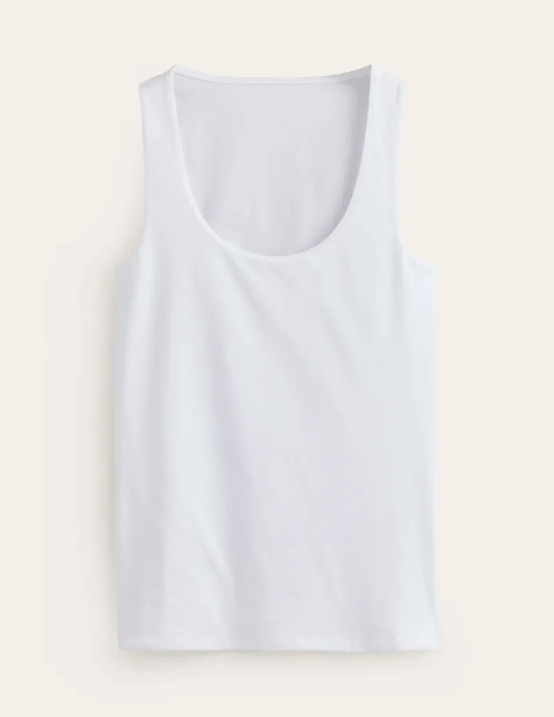 Oberteile | T-shirts & Tops | Boden Doppellagiges Top mit tiefem U-Ausschnitt- Weiß