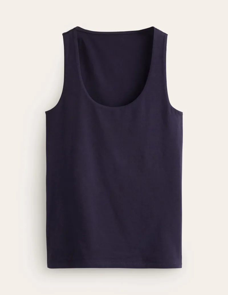 Oberteile | T-shirts & Tops | Boden Doppellagiges Top mit tiefem U-Ausschnitt- Marineblau
