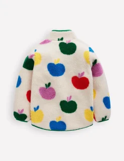 Mäntel & Jacken | Boden Eden Teddyfelljacke mit durchgehendem Reißverschluss-Bunt Große Äpfel BuntGroßeÄpfel