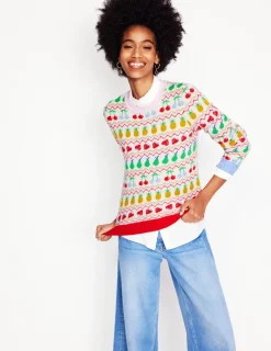 Pullover & Strickjacken | Boden Edie Fair-Isle-Pullover-Beige Meliert, Obst BeigeMeliert,Obst