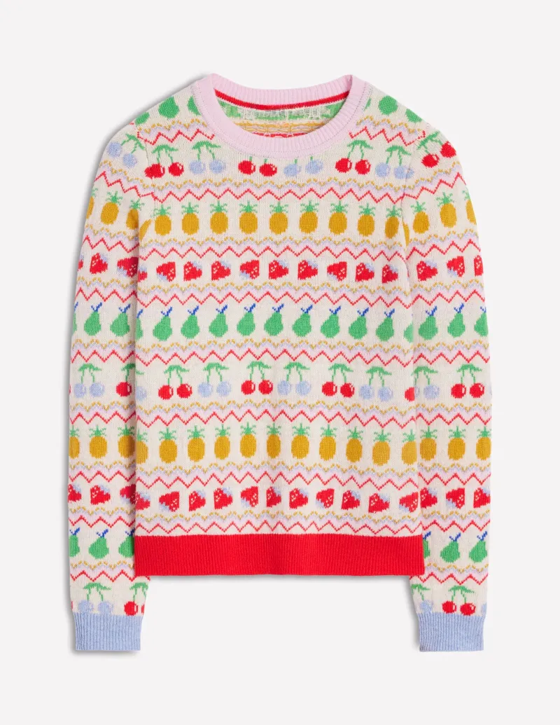 Pullover & Strickjacken | Boden Edie Fair-Isle-Pullover-Beige Meliert, Obst BeigeMeliert,Obst