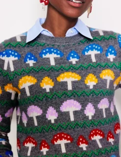 Pullover & Strickjacken | Boden Edie Fair-Isle-Pullover-Grau Pilz GrauPilz