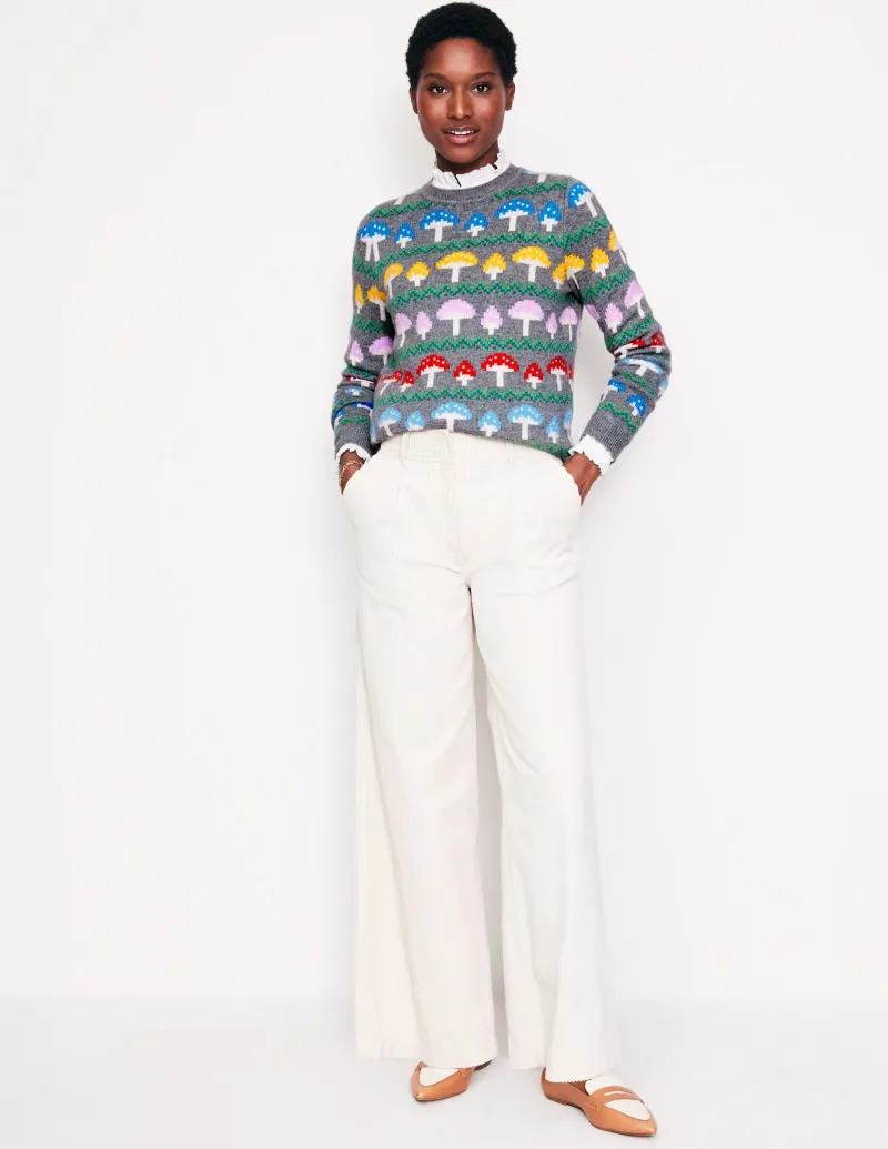 Pullover & Strickjacken | Boden Edie Fair-Isle-Pullover-Grau Pilz GrauPilz