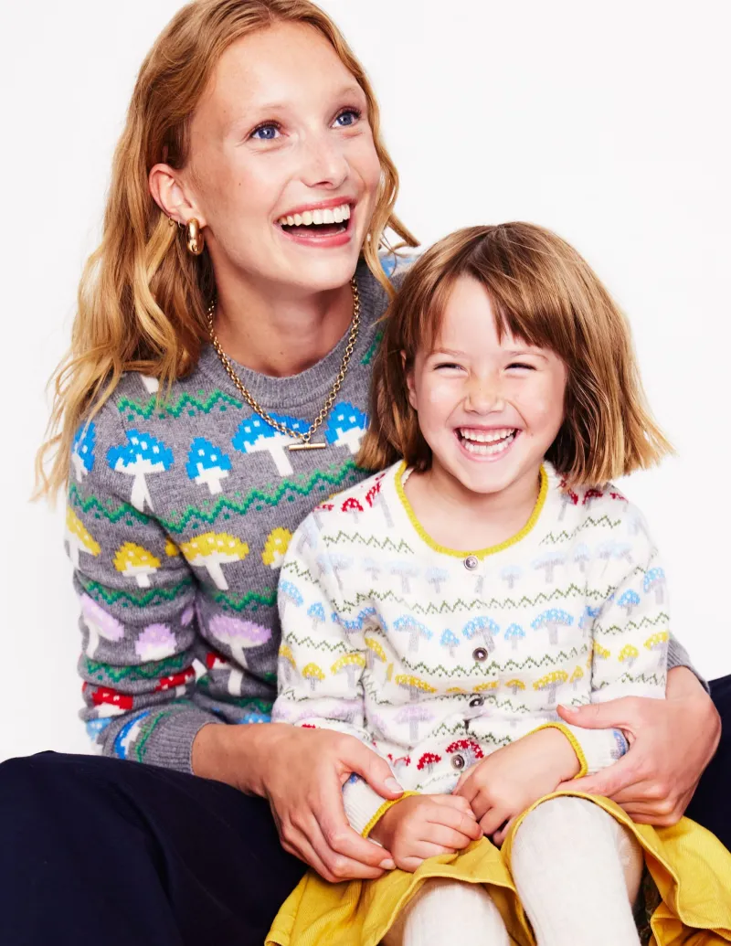 Pullover & Strickjacken | Boden Edie Fair-Isle-Pullover-Grau Pilz GrauPilz