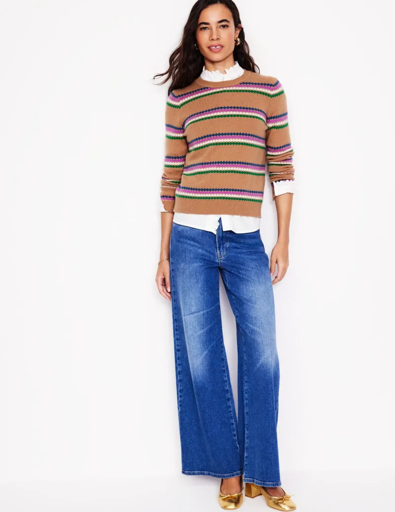 Pullover & Strickjacken | Boden Edie Fair-Isle-Pullover-Kamelbraun Diamant KamelbraunDiamant