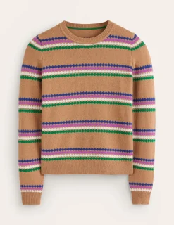 Pullover & Strickjacken | Boden Edie Fair-Isle-Pullover-Kamelbraun Diamant KamelbraunDiamant