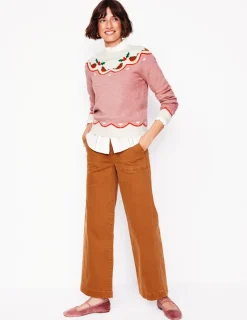 Pullover & Strickjacken | Boden Edie Fair-Isle-Pullover-Quarzrosa, Rotkehlchen Quarzrosa,Rotkehlchen