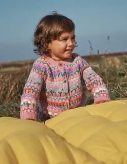 Pullover & Strickjacken | Boden Edie Fair-Isle-Strickjacke-Kaugummirosa Blumen KaugummirosaBlumen