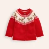 Pullover & Strickjacken | Boden Edie Fair-Isle-Strickjacke-Mohnrot Rentier MohnrotRentier