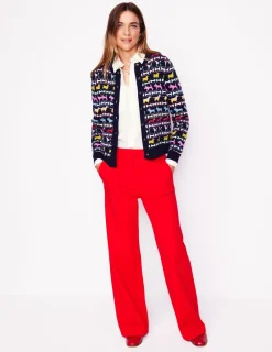 Pullover & Strickjacken | Boden Edie Fair-Isle-Strickjacke-Marineblau, Hunde Marineblau,Hunde