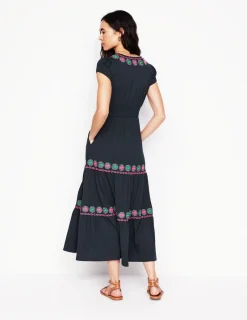 Kleider & Jumpsuits | Midi | Boden Elara Besticktes Jerseykleid- Marineblaue