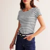 Oberteile | T-shirts & Tops | Boden Ella Bretonshirt mit kurzen Ärmeln-Naturweiß, Schwarz Naturweiß,Schwarz