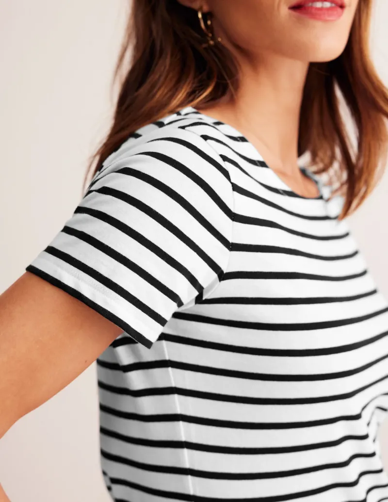 Oberteile | T-shirts & Tops | Boden Ella Bretonshirt mit kurzen Ärmeln-Naturweiß, Schwarz Naturweiß,Schwarz
