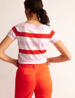 Oberteile | T-shirts & Tops | Boden Ella Bretonshirt mit kurzen Ärmeln-Rosa, Rot Rosa,Rot