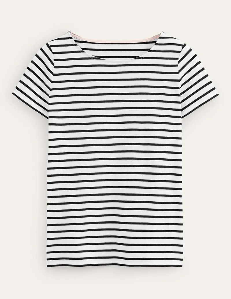 Oberteile | T-shirts & Tops | Boden Ella Bretonshirt mit kurzen Ärmeln-Naturweiß, Schwarz Naturweiß,Schwarz