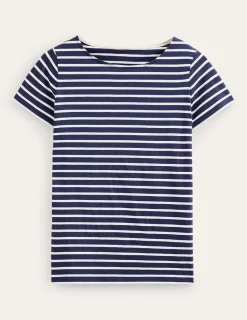 Nachtwäsche & Schlafanzüge | T-shirts & Tops | Boden Ella Bretonshirt mit kurzen Ärmeln- Black