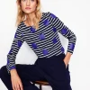 Oberteile | T-shirts & Tops | Boden Ella Breton-Shirt mit langen Ärmeln-Marineblau, Naturweiß, Blaue Punkte Marineblau,Naturweiß,BlauePunkte