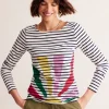 Oberteile | T-shirts & Tops | Boden Ella Breton-Shirt mit langen Ärmeln-Bunt, Motiv Sunshine Pop Bunt,MotivSunshinePop