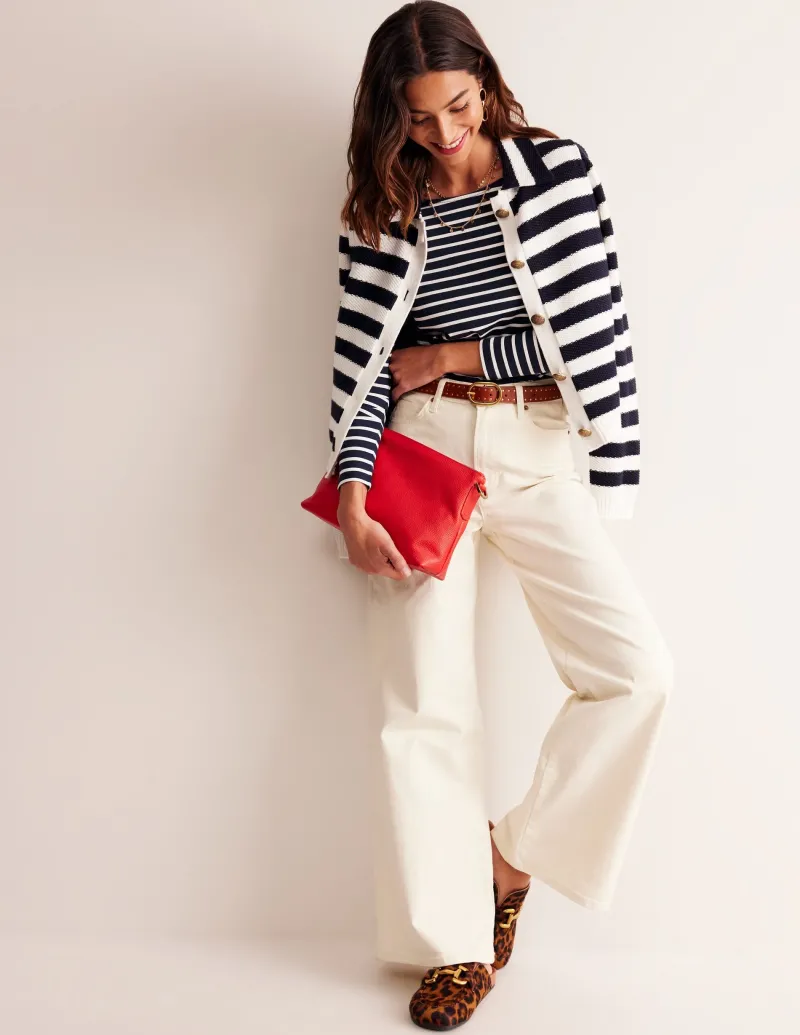 Oberteile | T-shirts & Tops | Boden Ella Breton-Shirt mit langen Ärmeln-Marineblau, Naturweiß Marineblau,Naturweiß