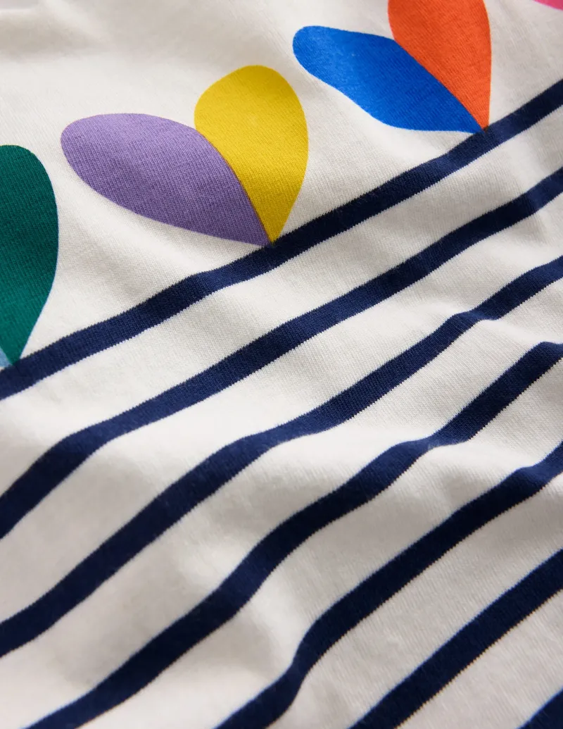 Oberteile & T-shirts | Boden Ella Lustiges Breton-College-Marineblau/Naturweiß Herzen College-Marineblau/NaturweißHerzen