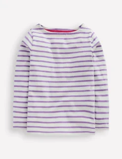 Oberteile & T-shirts | Boden Ella Lustiges Breton-Naturweiß/Asternlila Streifen Naturweiß/AsternlilaStreifen