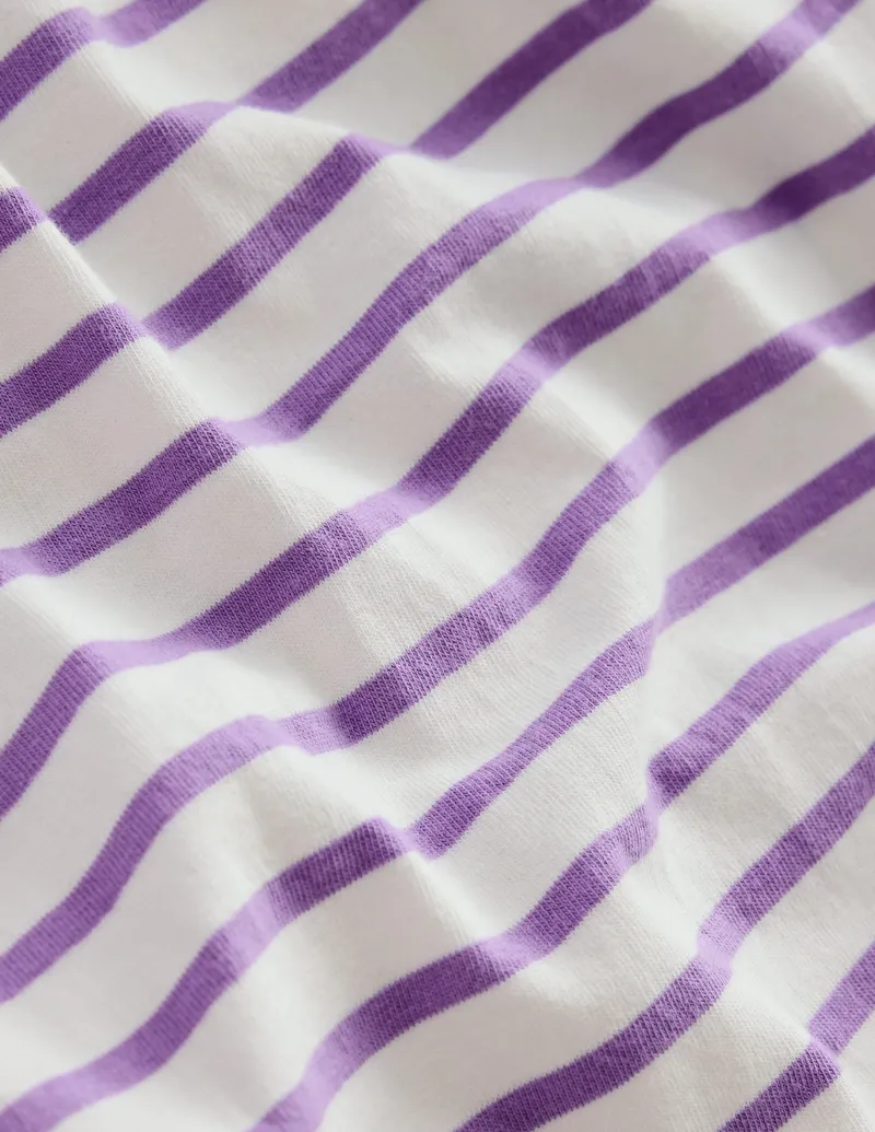 Oberteile & T-shirts | Boden Ella Lustiges Breton-Naturweiß/Asternlila Streifen Naturweiß/AsternlilaStreifen
