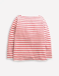 Oberteile & T-shirts | Boden Ella Lustiges Breton-Riskantes Rot/Naturweiß RiskantesRot/Naturweiß