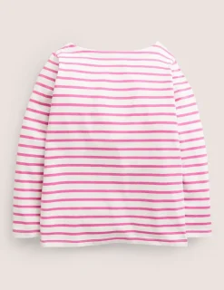 Oberteile & T-shirts | Boden Ella Lustiges Breton- Rosarot/Naturweiß