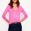 Pullover & Strickjacken | Boden Emilia Baumwollpullover mit V-Ausschnitt- Rosa