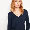 Pullover & Strickjacken | Boden Emilia Baumwollpullover mit V-Ausschnitt- Marineblaue