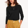 Pullover & Strickjacken | Boden Emilia Baumwollpullover mit Rundhalsausschnitt- Schwarz