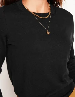 Pullover & Strickjacken | Boden Emilia Baumwollpullover mit Rundhalsausschnitt- Schwarz