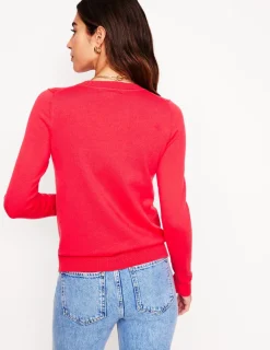 Pullover & Strickjacken | Boden Emilia Baumwollpullover mit Rundhalsausschnitt- Kamelienrosa
