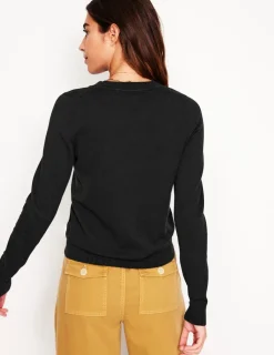 Pullover & Strickjacken | Boden Emilia Baumwollpullover mit Rundhalsausschnitt- Schwarz