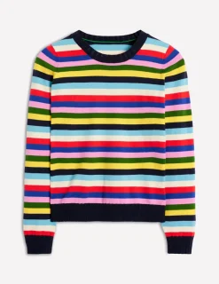 Pullover & Strickjacken | Boden Emilia Baumwollpullover mit Rundhalsausschnitt-Mohnblumenrot, Blau Bunt Mohnblumenrot,BlauBunt