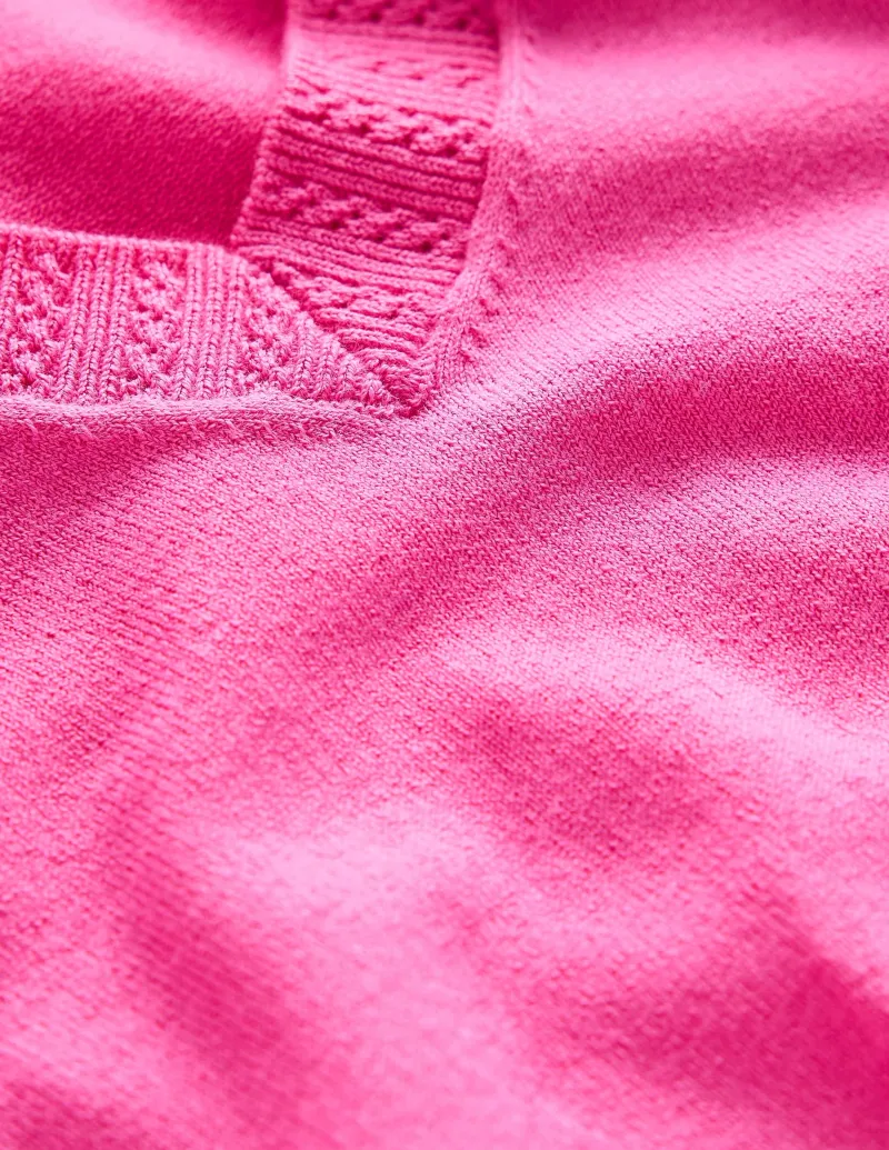Pullover & Strickjacken | Boden Emilia Baumwollpullover mit V-Ausschnitt- Rosa
