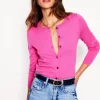 Pullover & Strickjacken | Boden Emilia Baumwollstrickjacke mit Rundhalsausschnitt- Rosa