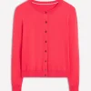 Pullover & Strickjacken | Boden Emilia Baumwollstrickjacke mit Rundhalsausschnitt- Kamelienrosa