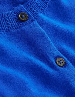Pullover & Strickjacken | Boden Emilia Baumwollstrickjacke mit Rundhalsausschnitt-Leuchtendes Blau LeuchtendesBlau