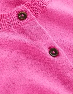 Pullover & Strickjacken | Boden Emilia Baumwollstrickjacke mit Rundhalsausschnitt- Rosa