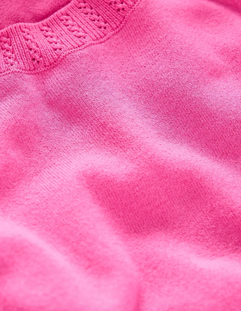 Nachtwäsche & Schlafanzüge | Pullover & Strickjacken | Boden Emilia Baumwoll-T-Shirt mit Rundhalsausschnitt- Rosa