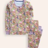 Nachtwäsche | Boden Eng anliegender Henley-Schlafanzug-Vintage-Rosa Hase Feld Vintage-RosaHaseFeld